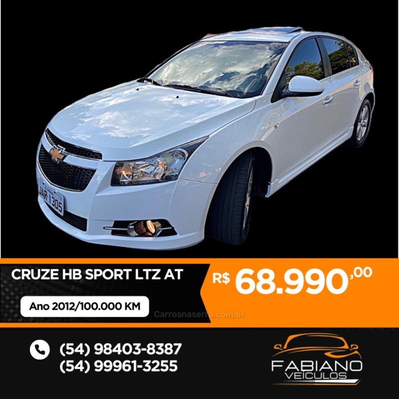 cruze 1.8 ltz sport6 16v flex 4p automatico 2012 bento goncalves