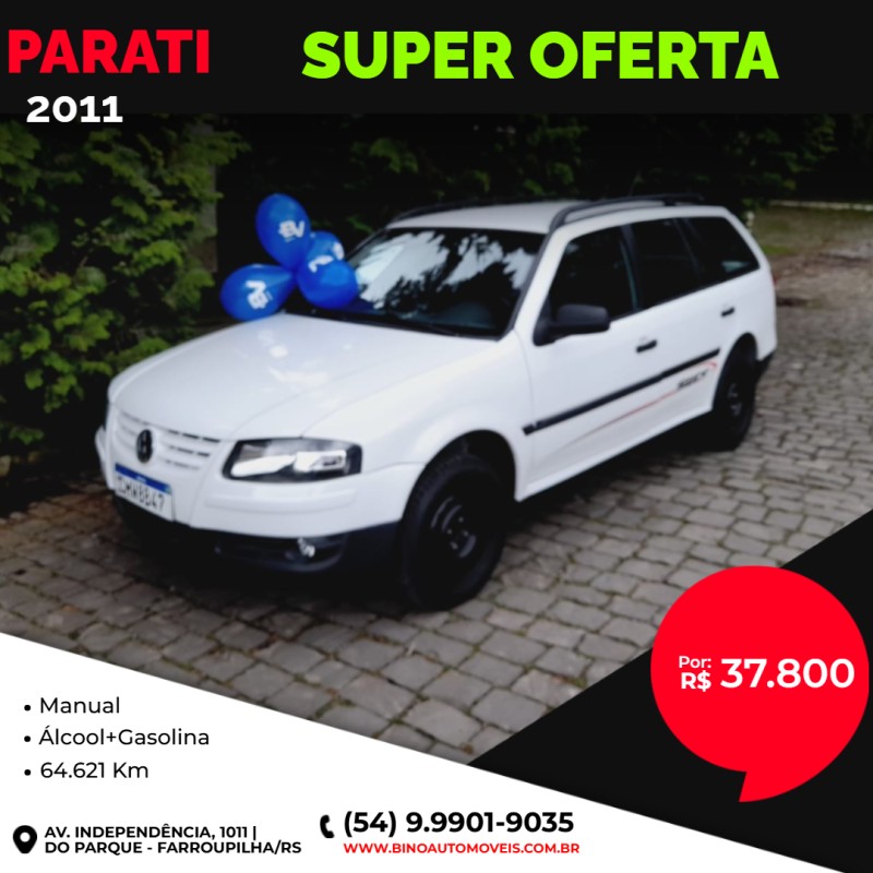 parati 1.6 mi 8v flex 4p manual g.iv 2011 farroupilha