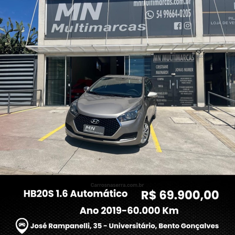 hb20s 1.6 comfort plus 16v flex 4p automatico 2019 bento goncalves