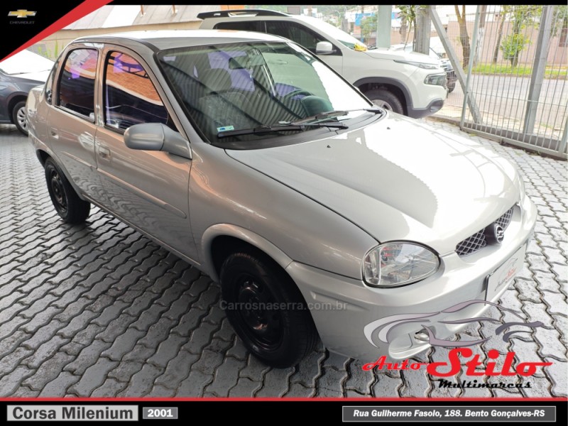 CORSA 1.0 MPFI MILENIUM SEDAN 8V GASOLINA 4P MANUAL - 2001 - BENTO GONçALVES