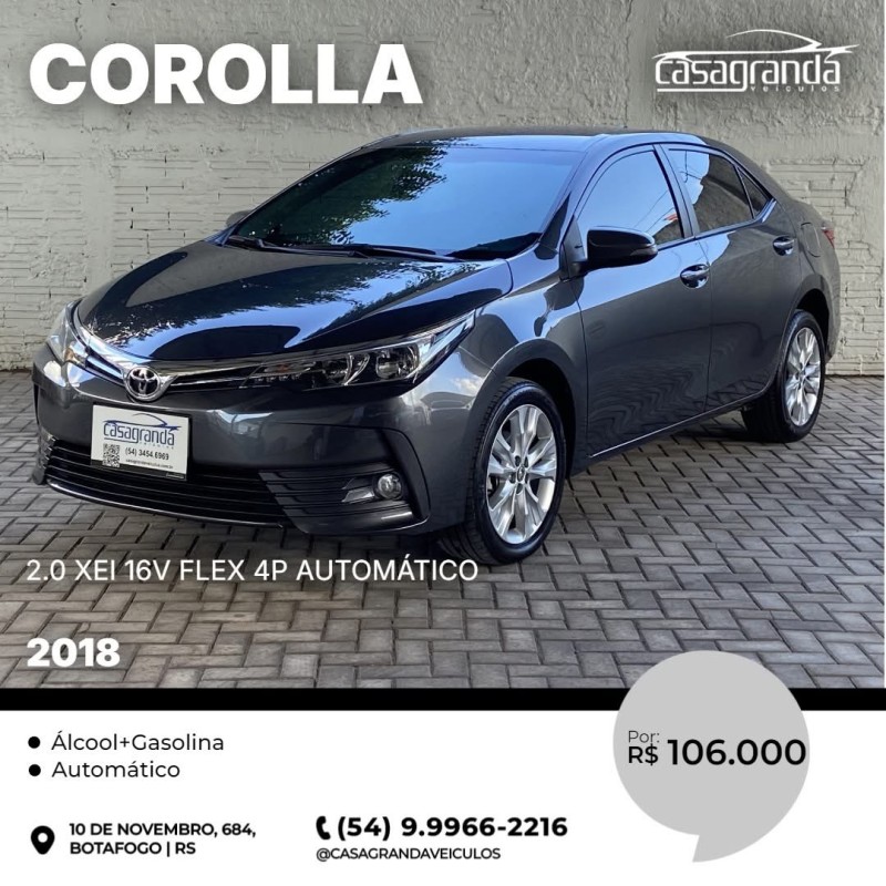 COROLLA 2.0 XEI 16V FLEX 4P AUTOMÁTICO