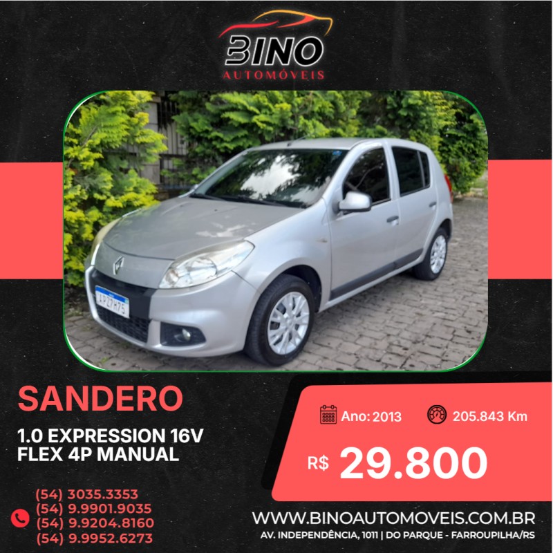 SANDERO 1.0 EXPRESSION 16V FLEX 4P MANUAL