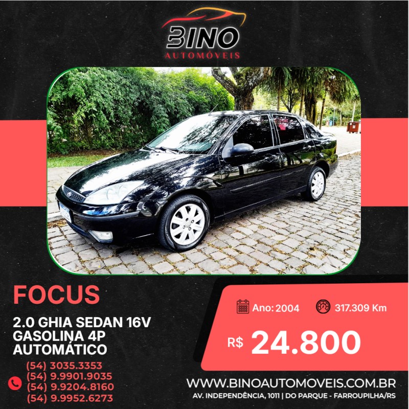 FOCUS 2.0 GHIA SEDAN 16V GASOLINA 4P AUTOMÁTICO