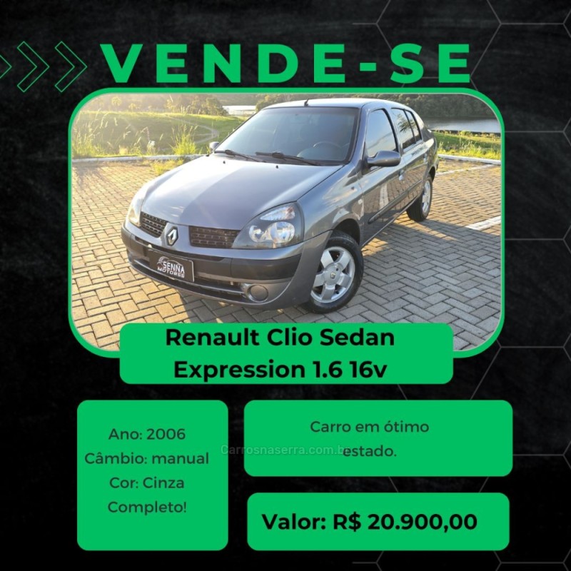 CLIO 1.6 EXPRESSION SEDAN 16V FLEX 4P MANUAL