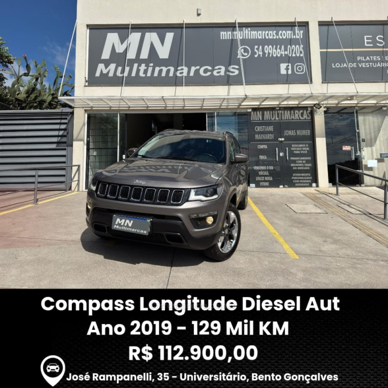 compass 2.0 16v diesel longitude 4x4 automatico 2019 bento goncalves