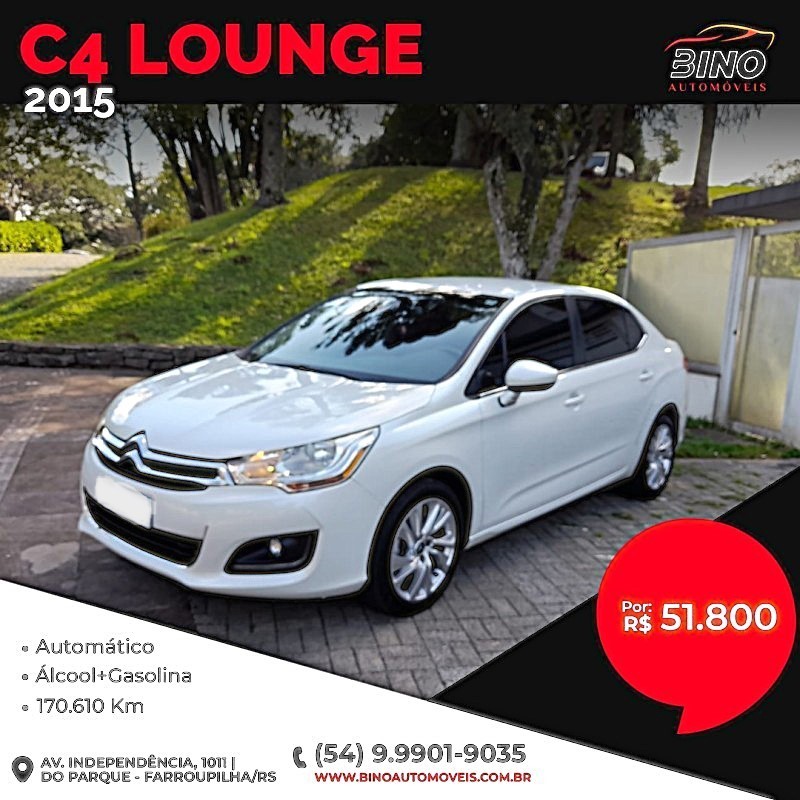 C4 LOUNGE 2.0 MPFI TENDANCE 16V FLEX 4P AUTOMÁTICO