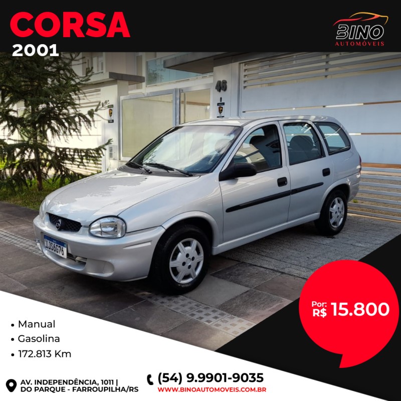 corsa 1.0 mpfi super wagon 16v gasolina 4p manual 2001 farroupilha
