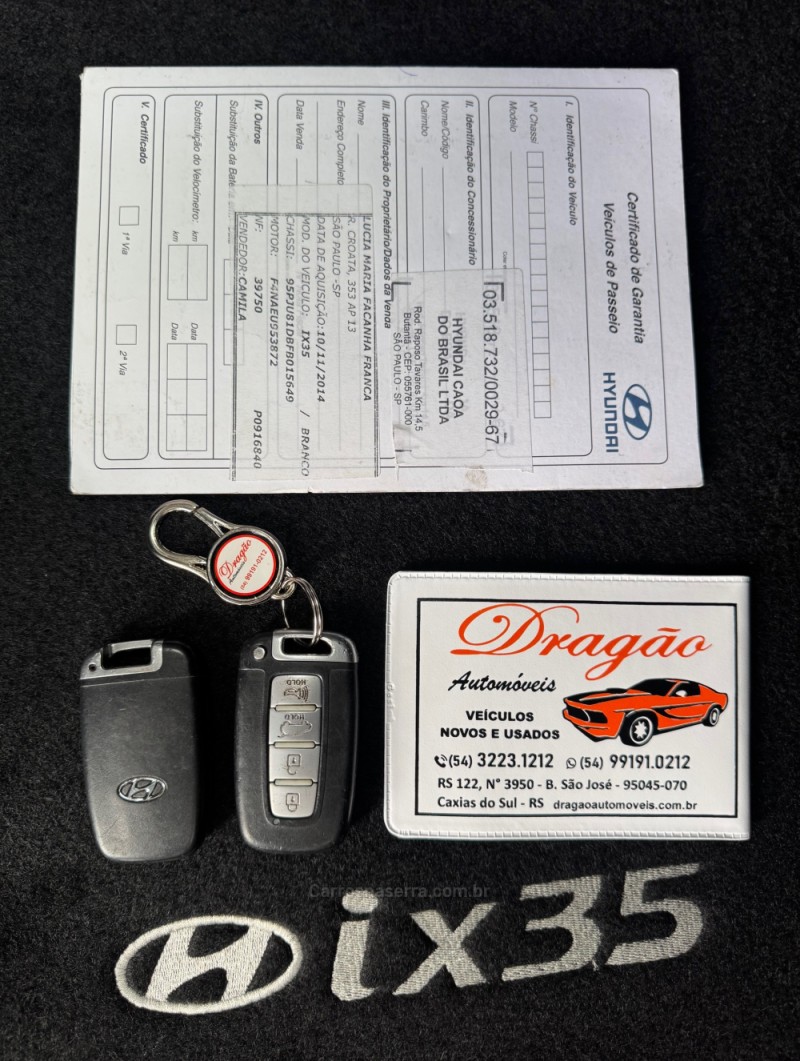IX35 2.0 MPFI GLS 16V FLEX 4P AUTOMÁTICO - 2015 - CAXIAS DO SUL