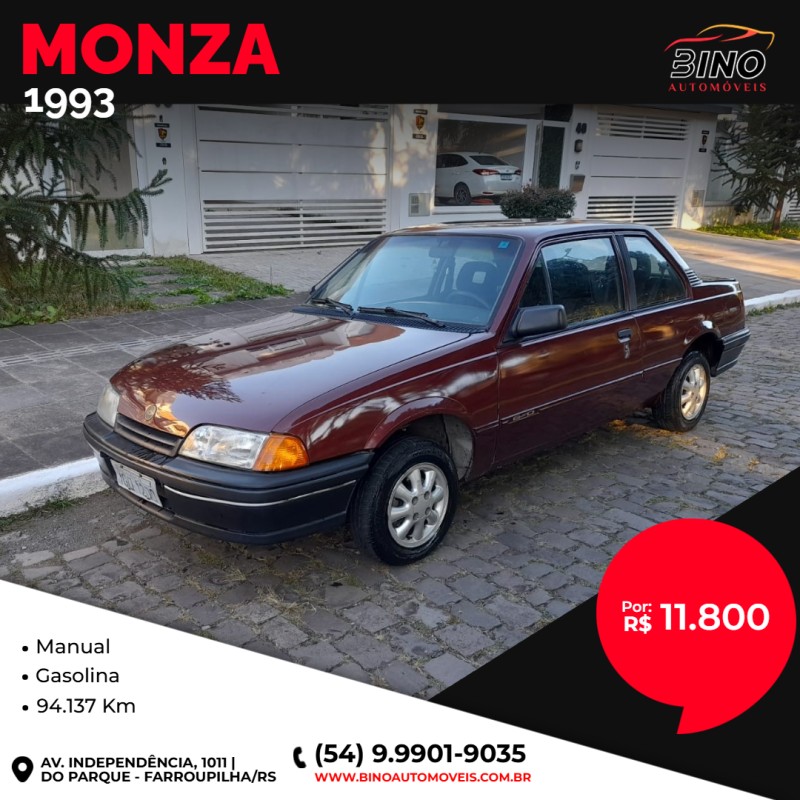 monza 1.8 efi 650 8v gasolina 4p manual 1993 farroupilha
