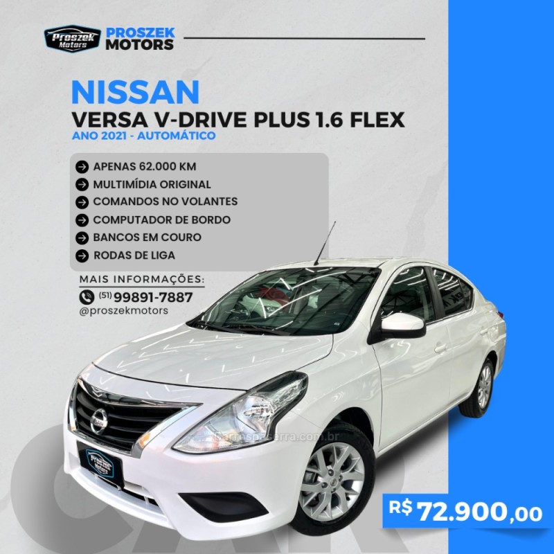 versa 1.6 v drive plus 16v flex 4p automatico 2021 canoas