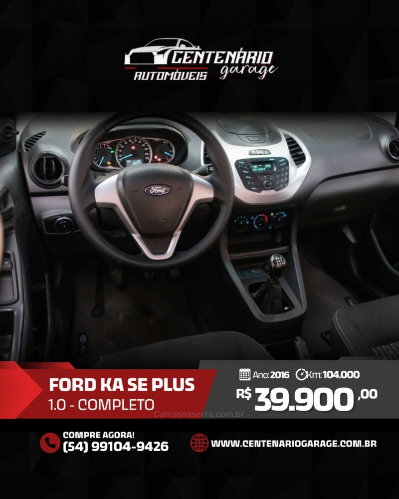 KA 1.0 SE PLUS 12V FLEX 4P MANUAL - 2016 - CAXIAS DO SUL