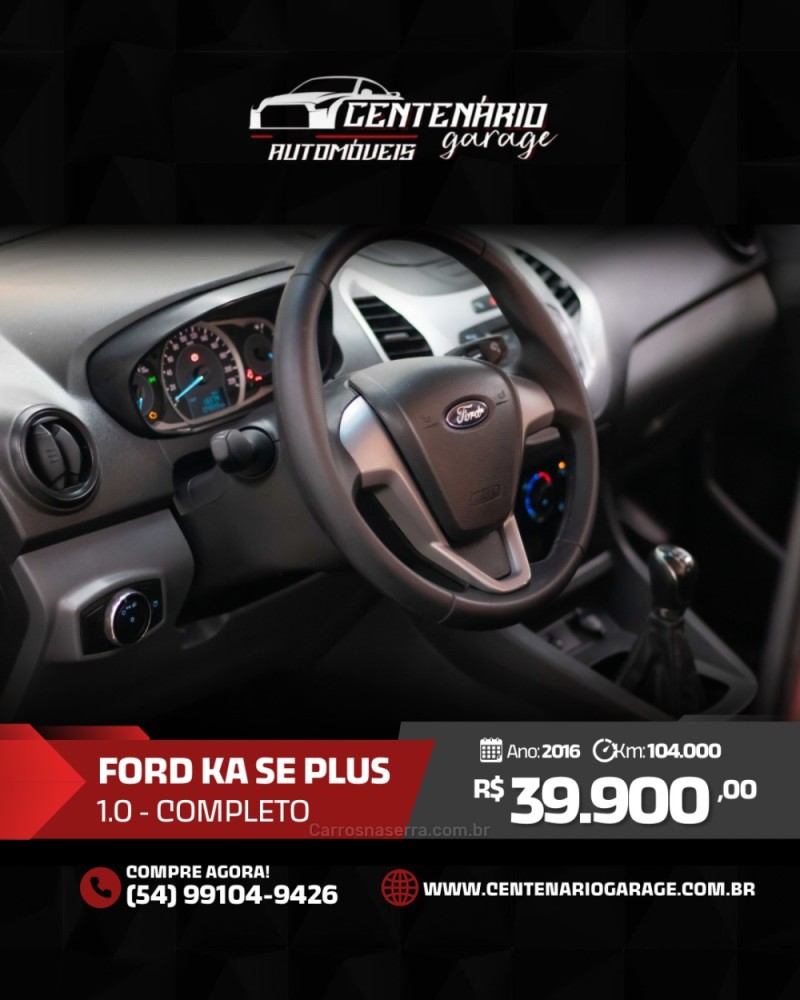 KA 1.0 SE PLUS 12V FLEX 4P MANUAL - 2016 - CAXIAS DO SUL
