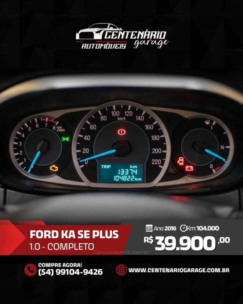KA 1.0 SE PLUS 12V FLEX 4P MANUAL - 2016 - CAXIAS DO SUL