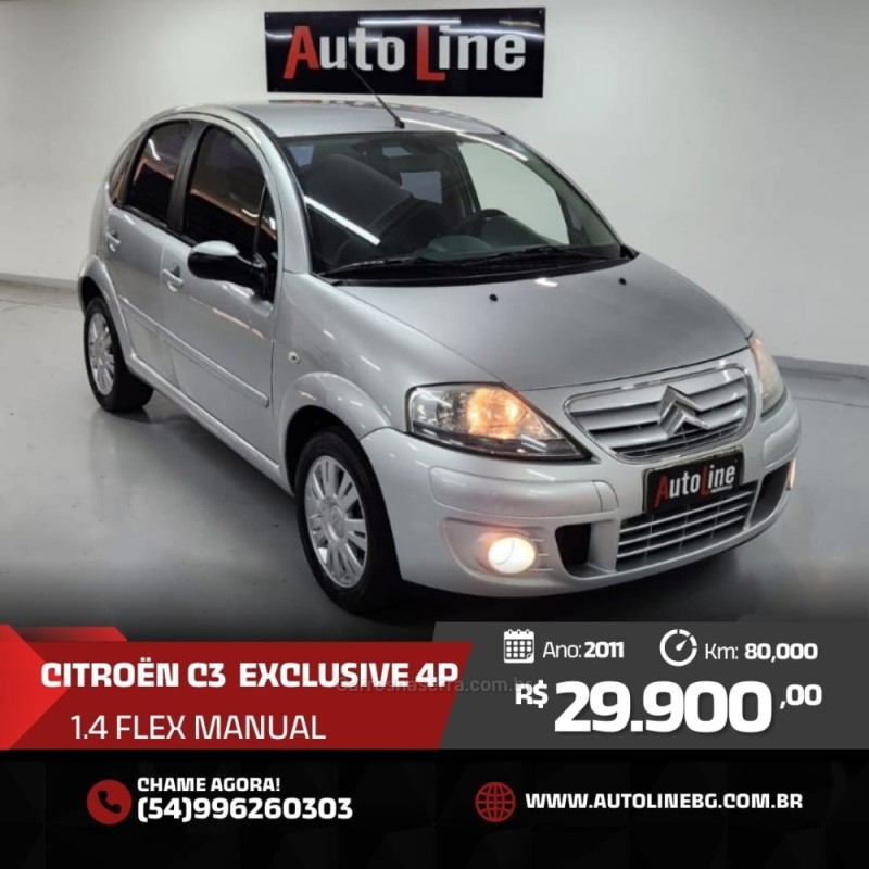 C3 1.4 I EXCLUSIVE 8V FLEX 4P MANUAL - 2011 - BENTO GONçALVES