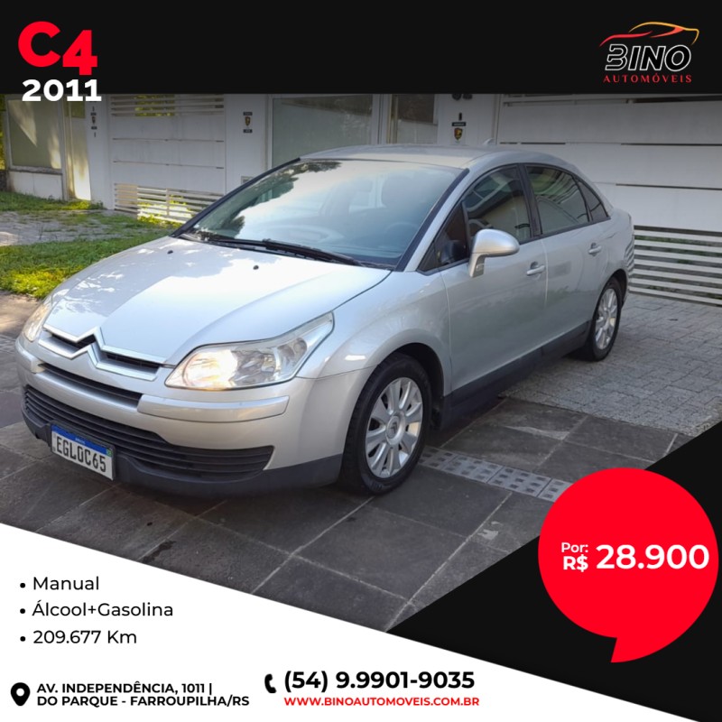 c4 2.0 exclusive pallas 16v flex 4p automatico 2011 farroupilha