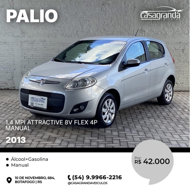PALIO 1.4 MPI ATTRACTIVE 8V FLEX 4P MANUAL - 2013 - BENTO GONçALVES