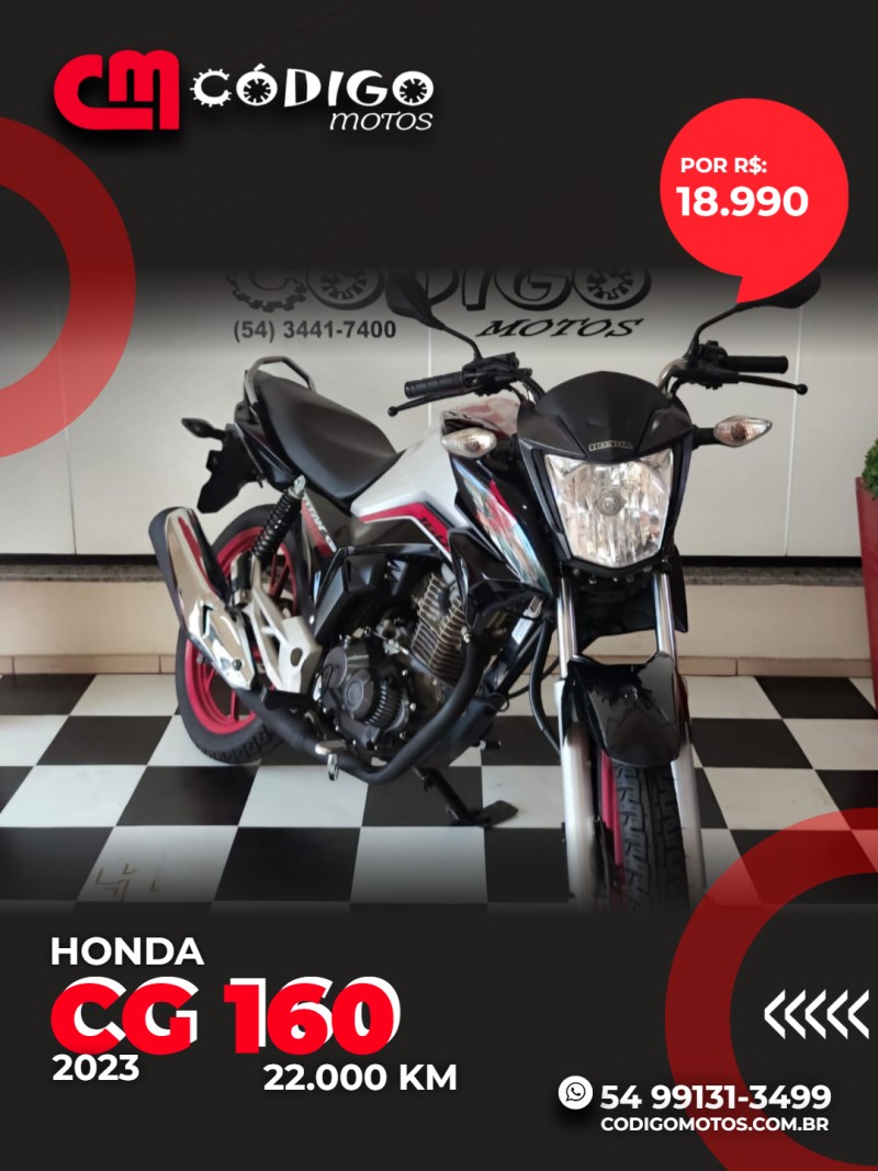 HONDA - CG 160 - 2023/2023 - Prata - R$ 18.990,00