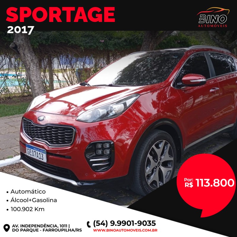 sportage 2.0 ex2 4x2 16v flex 4p automatico 2017 farroupilha