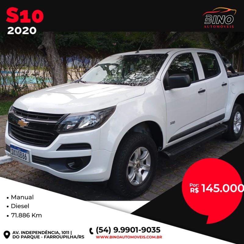 s10 2.8 ls 4x2 cd 16v turbo diesel 4p manual 2020 farroupilha