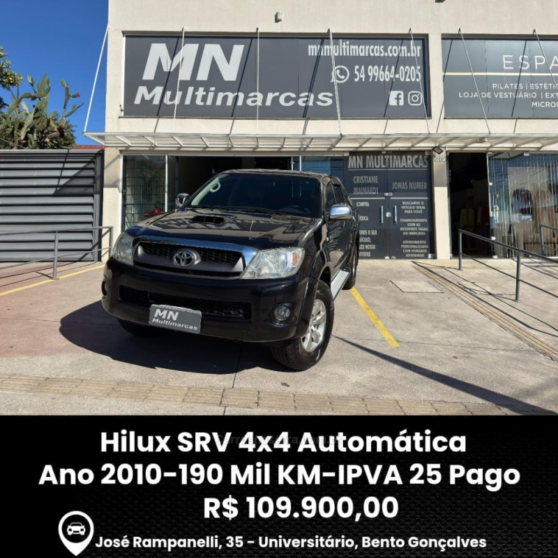 HILUX 3.0 SRV 4X4 CD 16V TURBO INTERCOOLER DIESEL 4P AUTOMÁTICO - 2010 - BENTO GONçALVES