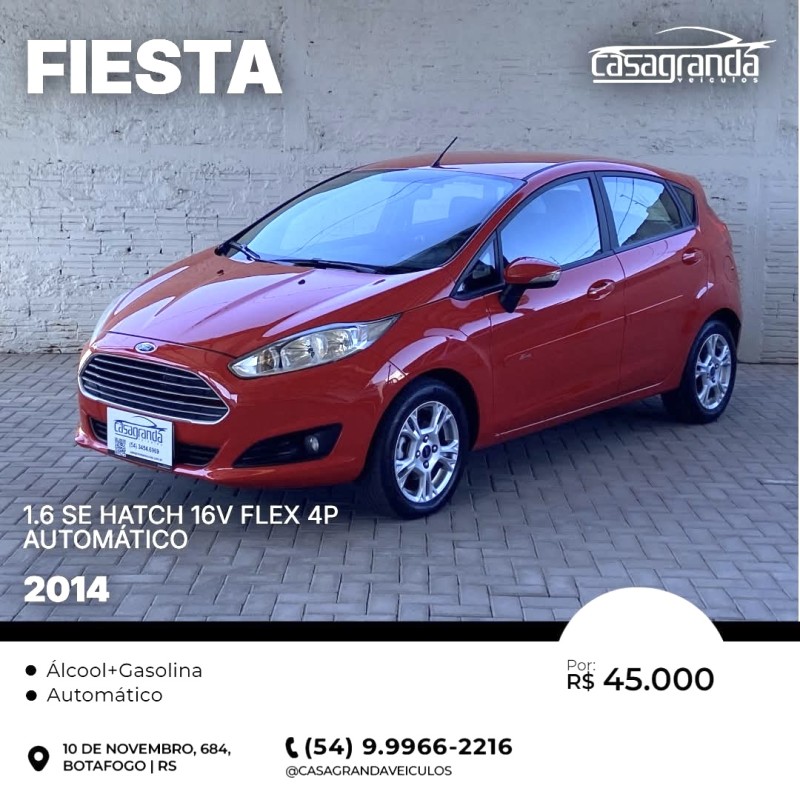 fiesta 1.6 se hatch 16v flex 4p automatico 2014 bento goncalves