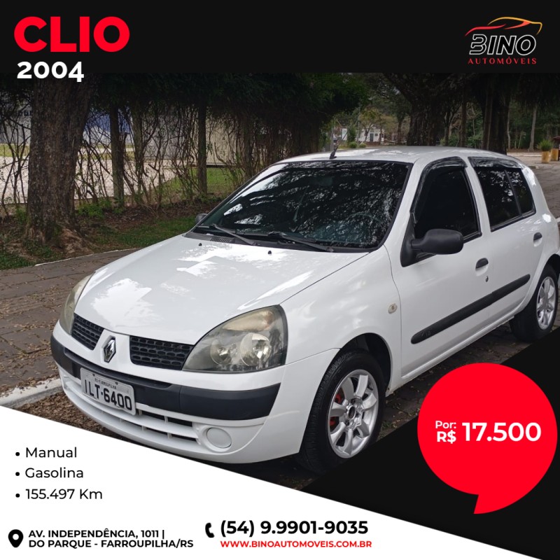 clio 1.0 authentique 8v gasolina 4p manual 2004 farroupilha