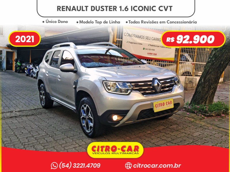 duster 1.6 iconic 16v flex 4p automatico 2021 caxias do sul