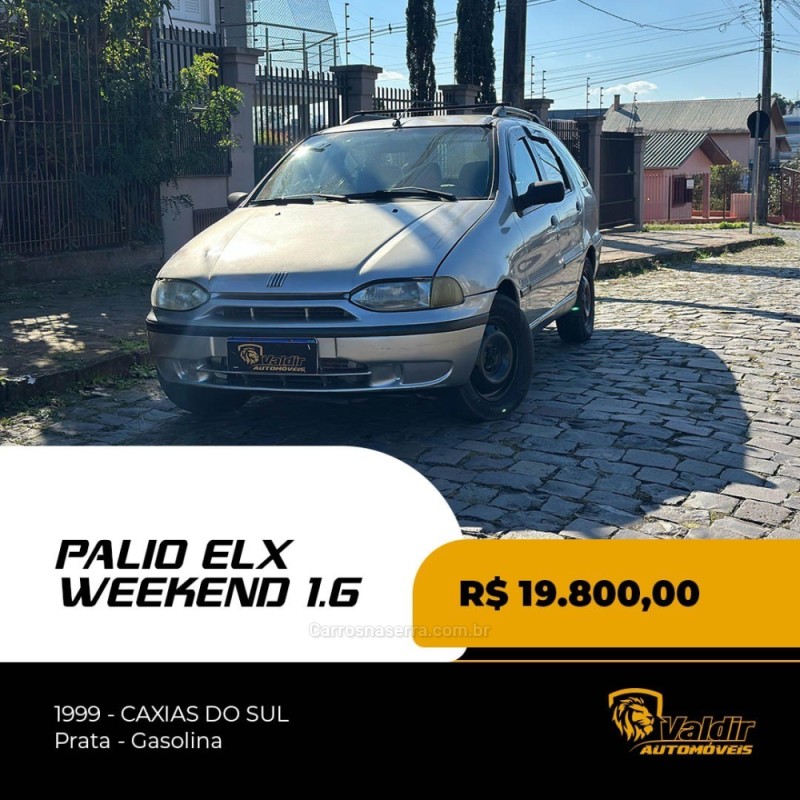 PALIO 1.6 MPI ELX WEEKEND 8V GASOLINA 4P MANUAL - 1999 - CAXIAS DO SUL