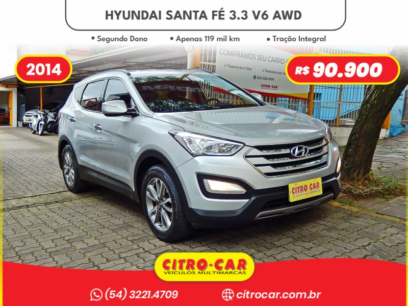santa fe 3.3 mpfi 4x4 v6 270cv gasolina 4p automatico 2014 caxias do sul