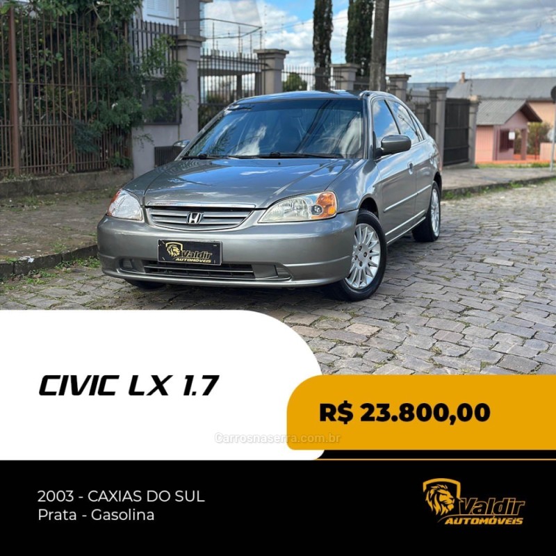 civic 1.7 lx 16v gasolina 4p automatico 2003 caxias do sul