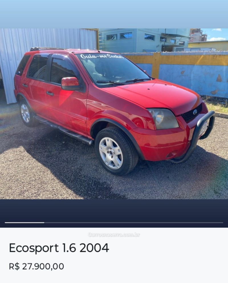 ECOSPORT 1.6 XLT 8V GASOLINA 4P MANUAL - 2004 - SAPIRANGA