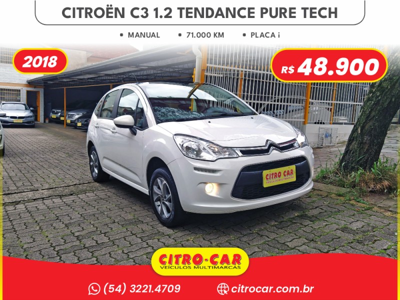 c3 1.2 tendance pure tech 12v 4p manual 2018 caxias do sul