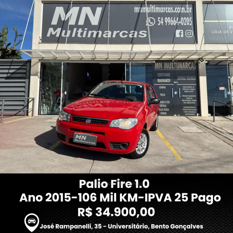 PALIO 1.0 MPI FIRE 8V FLEX 4P MANUAL - 2015 - BENTO GONçALVES