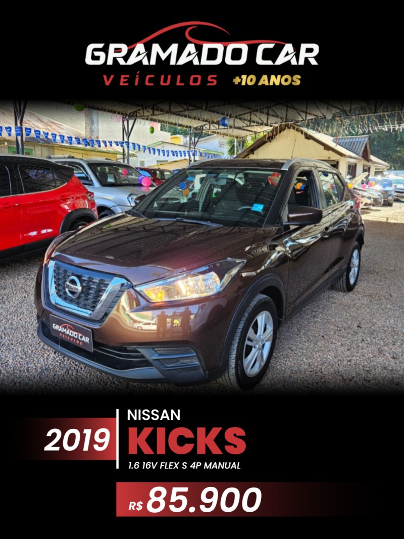 KICKS 1.6 16V FLEX S 4P MANUAL - 2019 - CANELA
