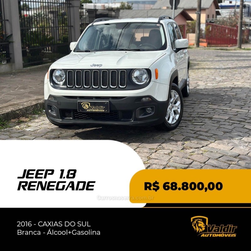 renegade 1.8 16v flex longitude 4p automatico 2016 caxias do sul
