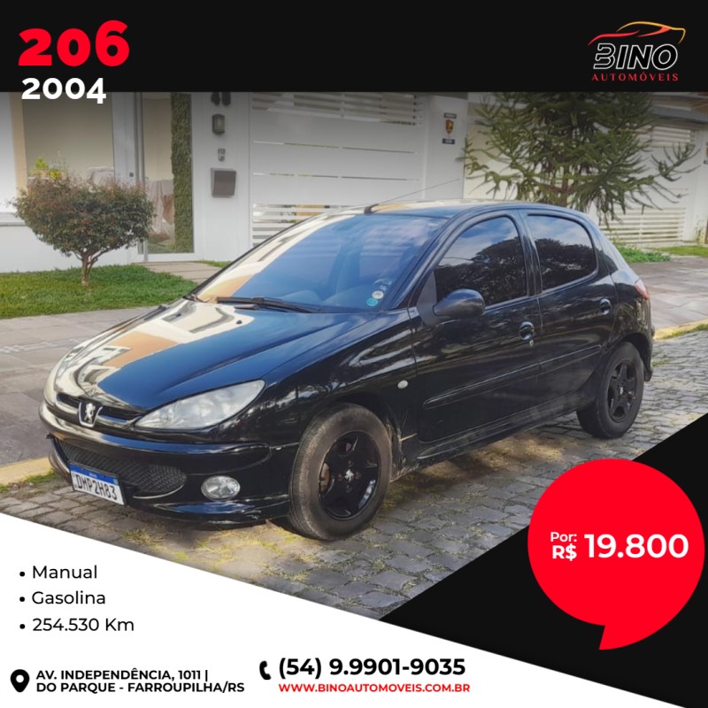 206 1.6 FELINE 16V FLEX 4P MANUAL - 2004 - FARROUPILHA