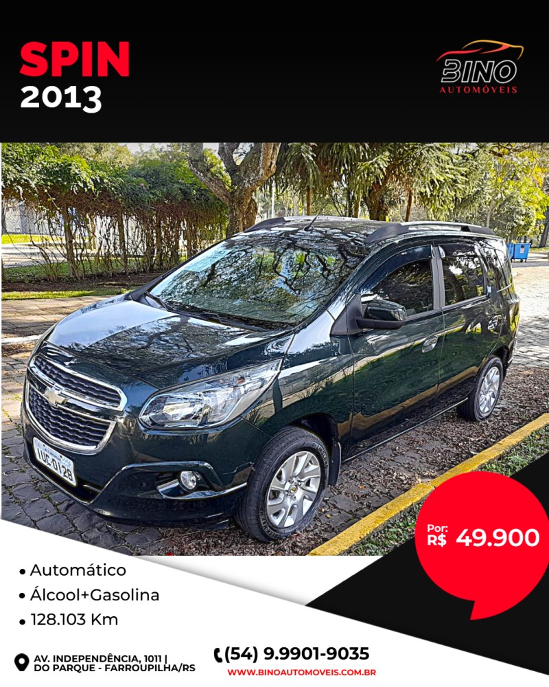 spin 1.8 ltz 8v flex 4p automatico 2013 farroupilha