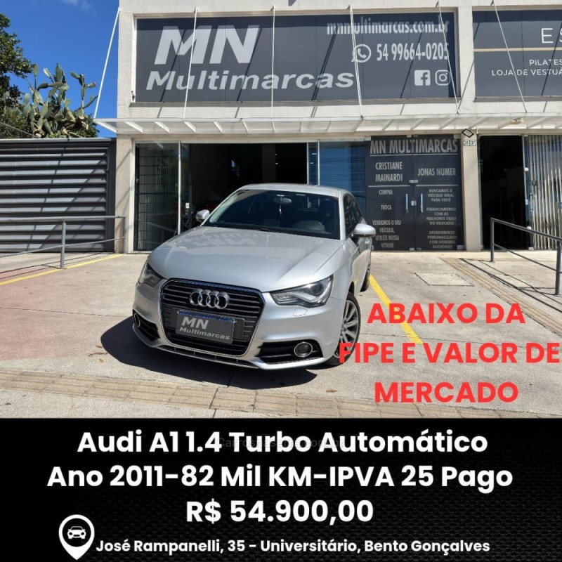 A1 1.4 TFSI ATTRACTION 16V 122CV GASOLINA 2P AUTOMÁTICO - 2011 - BENTO GONçALVES