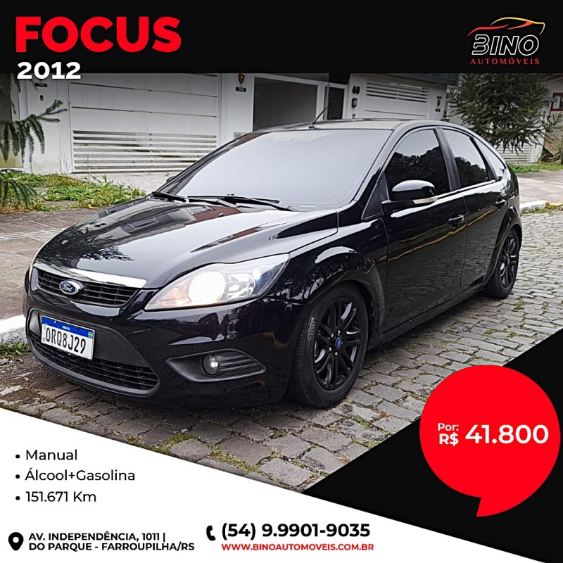 FOCUS 1.6 GLX 16V FLEX 4P MANUAL - 2012 - FARROUPILHA