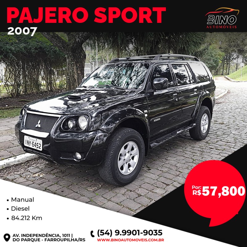 pajero sport 2.5 hpe 4x4 8v turbo intercooler diesel 4p automatico 2007 farroupilha