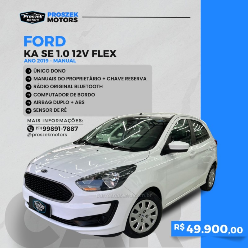 KA 1.0 SE 12V FLEX 4P MANUAL - 2019 - CANOAS
