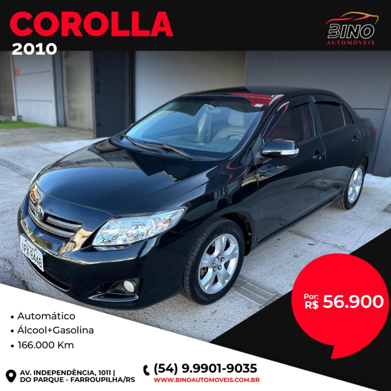 corolla 1.8 xei 16v gasolina 4p automatico 2010 farroupilha