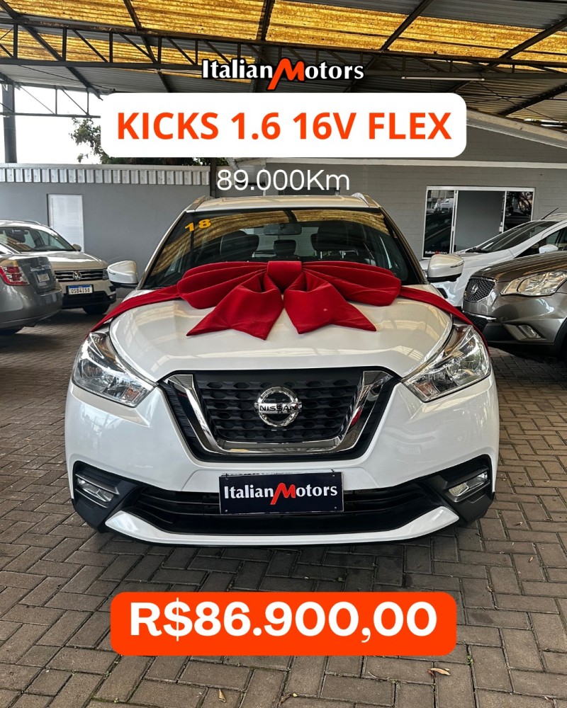 KICKS 1.6 16V FLEX SL PACK PLUS 4P XTRONIC - 2018 - CAXIAS DO SUL