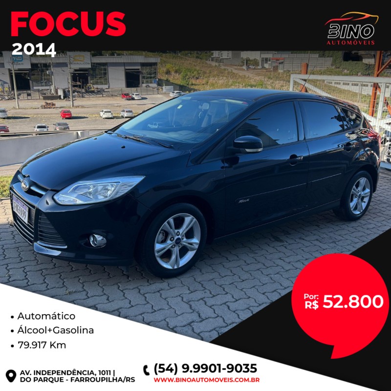 FOCUS 1.6 SE HATCH 16V FLEX 4P AUTOMÁTICO - 2014 - FARROUPILHA