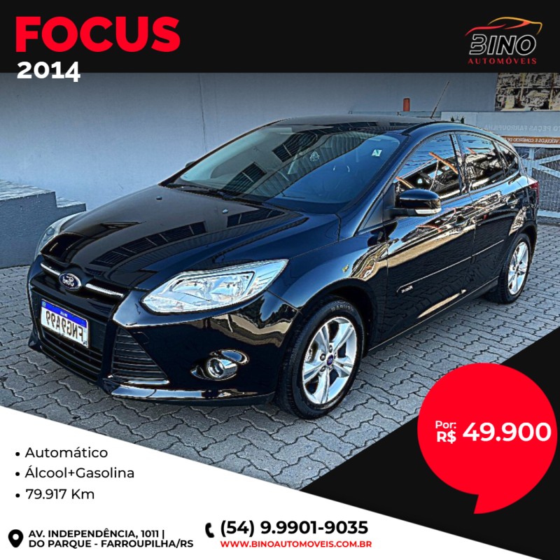 focus 1.6 se hatch 16v flex 4p automatico 2014 farroupilha