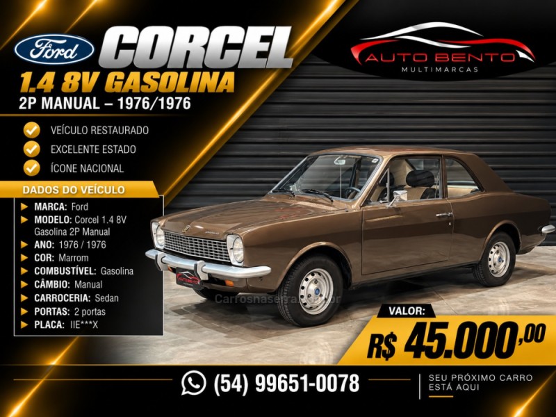 CORCEL 1.4 8V GASOLINA 2P MANUAL