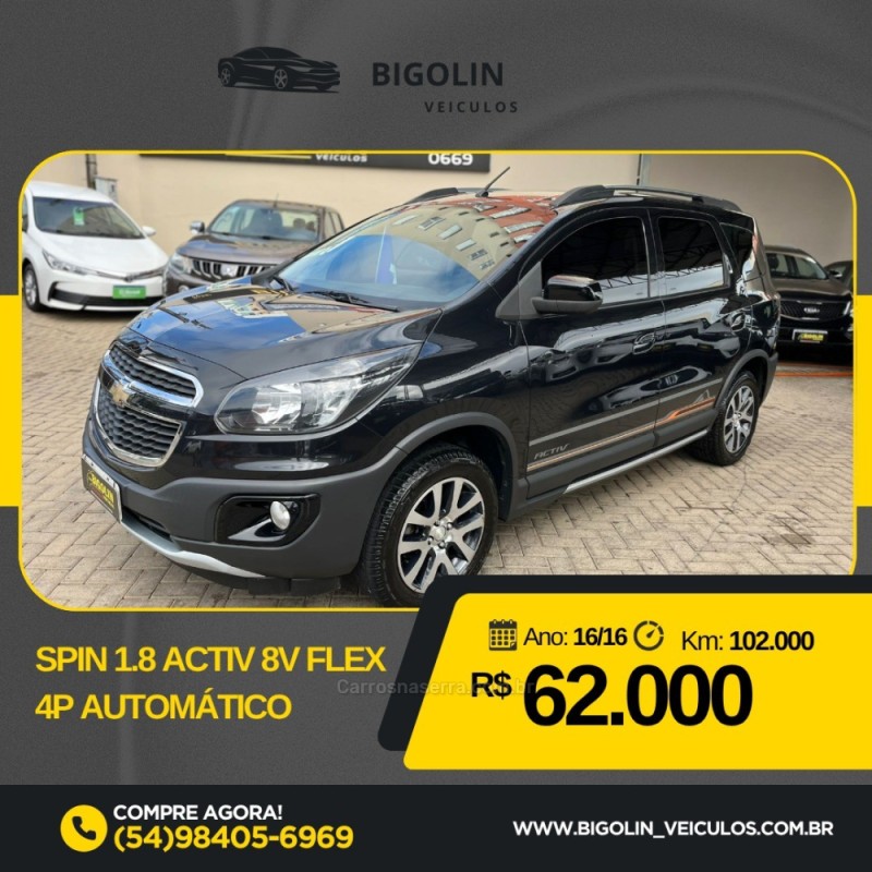 spin 1.8 activ 8v flex 4p automatico 2016 bento goncalves