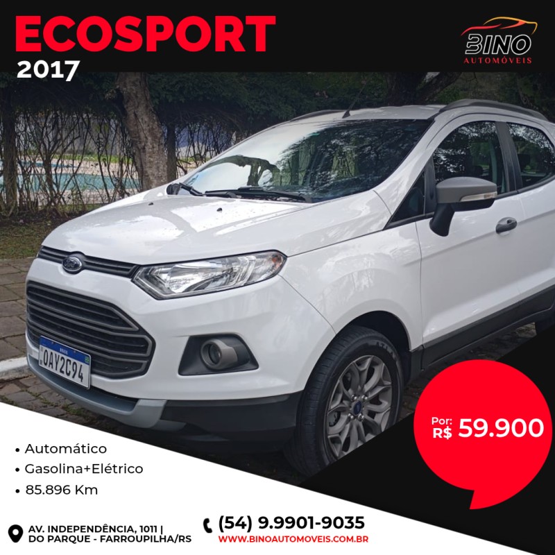 ECOSPORT 1.6 FREESTYLE 16V FLEX 4P AUTOMÁTICO - 2017 - FARROUPILHA