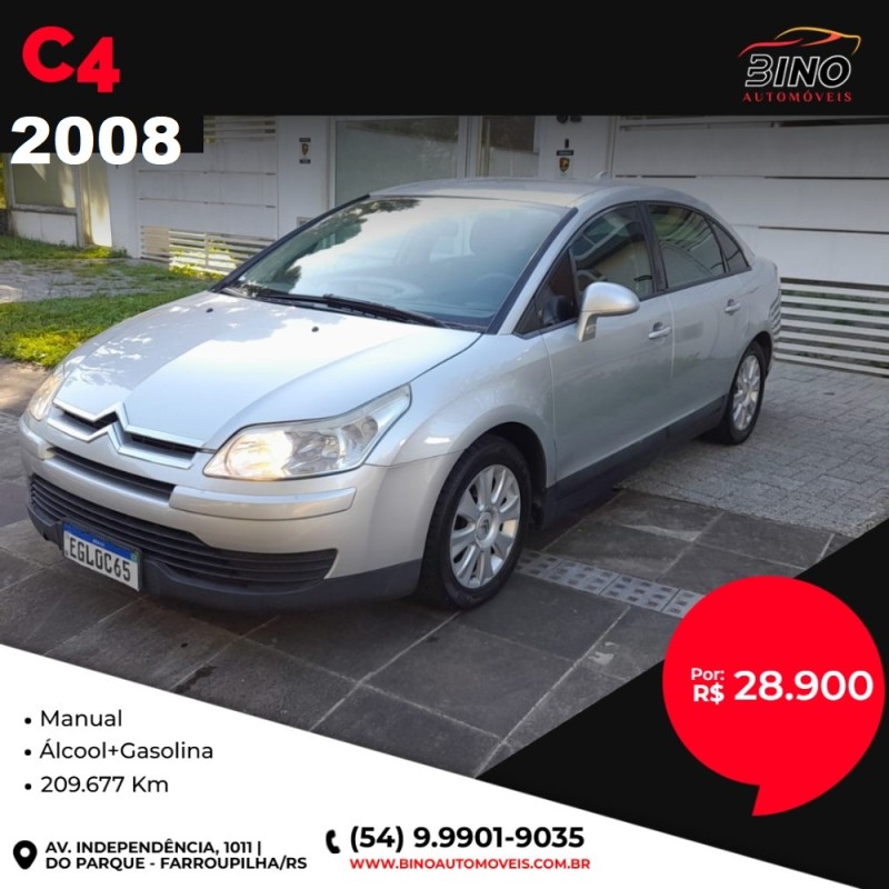 c4 2.0 exclusive pallas 16v gasolina 4p automatico 2008 farroupilha