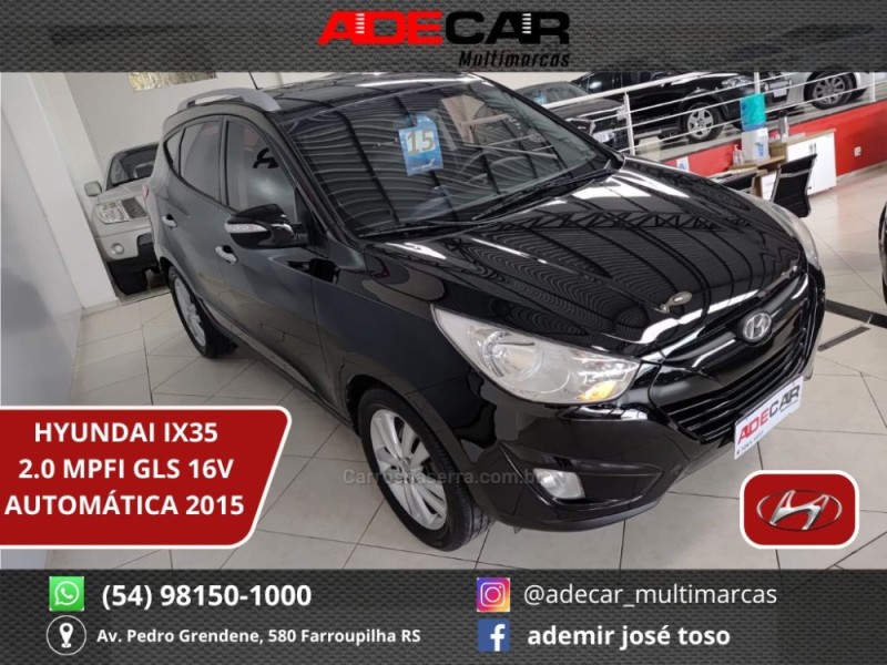 ix35 2.0 mpfi gls 16v flex 4p automatico 2015 farroupilha
